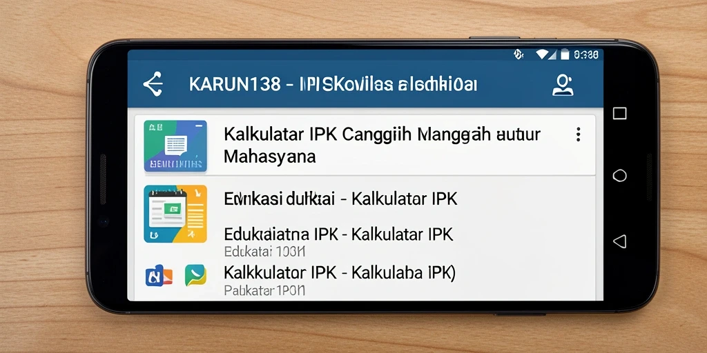Tampilan antarmuka aplikasi Kalkulator IPK yang intuitif dan user-friendly.