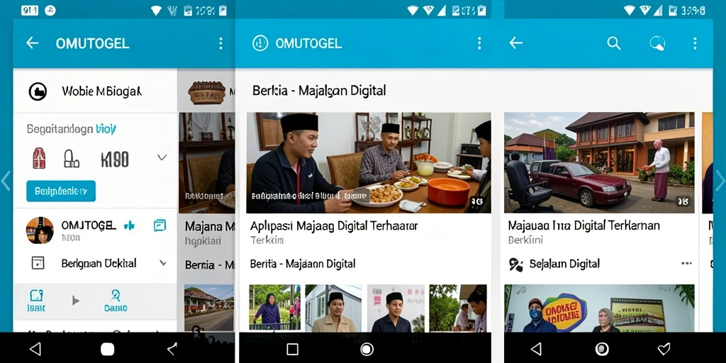 Antarmuka menarik dan fungsional dari aplikasi Majalah Digital OMUTOGEL.