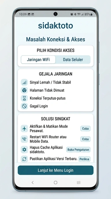 Tampilan link alternatif sidaktoto