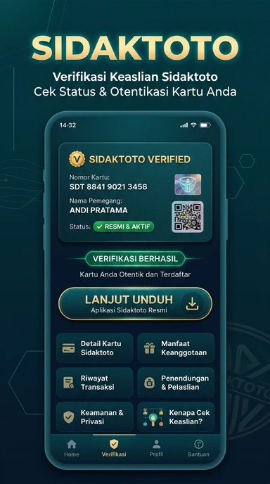 Tampilan kanal resmi sidaktoto